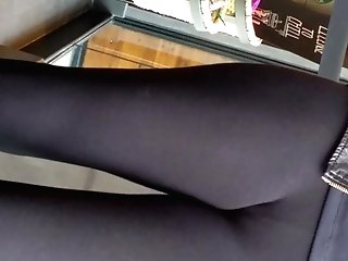 Upclose Camel Toe!!!! At School Starbucks