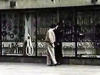 Antique public BONDAGE & DISCIPLINE movie of a hot dark-haired victim